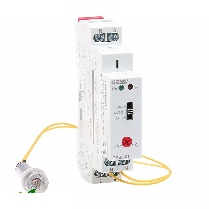 Twilight Switch Din Rail Light Sensor Relay 110V-240V Auto Photoelectric Timer