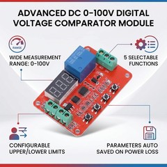 Digital Voltage Comparator, 0.1V Adjustable Window Voltage Monitor with Relay…