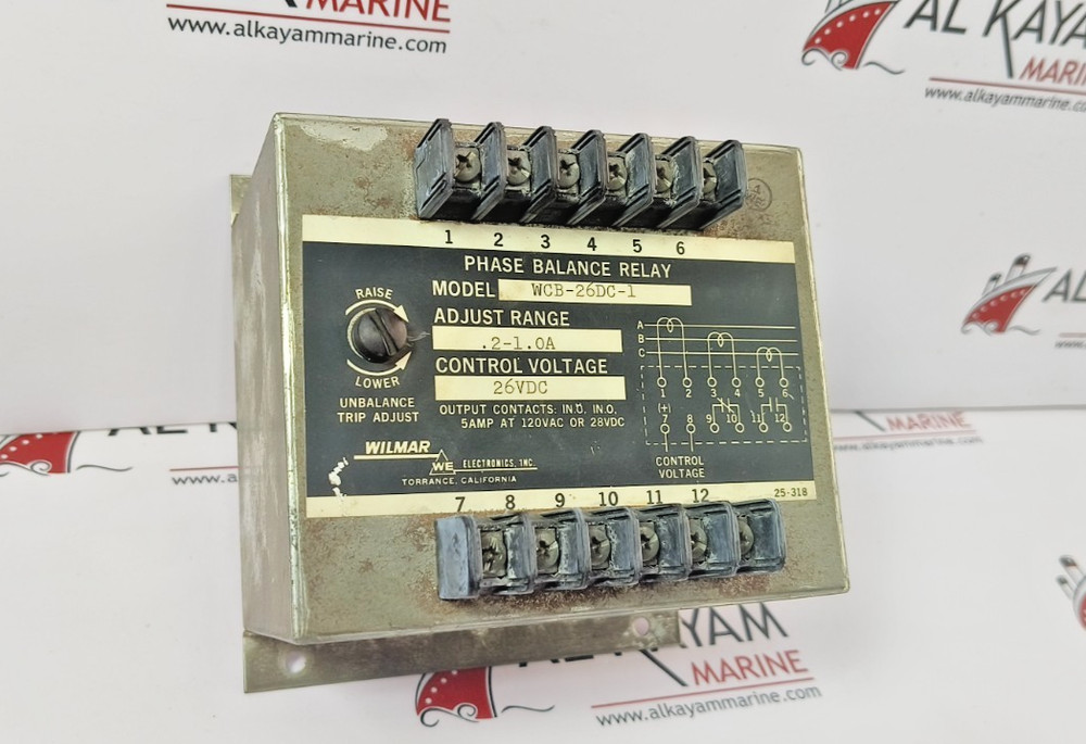 WILMAR ELECTRONICS WCB‑26DC‑1 PHASE BALANCE RELAY (FAST SHIP BY DHL/FEDEX)