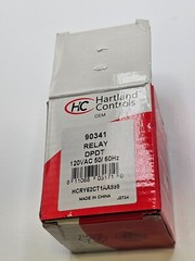HARTLAND CONTROLS Relay DPDT 90341 120VAC 50/60Hz HCRY62CT1AA999