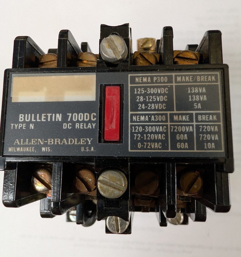 Allen Bradley 700DC-N700Z1 115-125V DC, 7 Pole Latching Relay New Old Stock