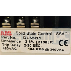 ABB SSAC DLM911 Three-Phase Voltage Monitor Protector Relay 400-480VAC NSMP