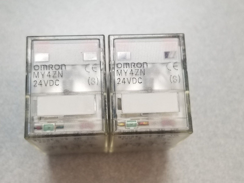 Omron MY4ZN Relay; E-Mech; 4PDT; Ctrl-V 24DC; 5A; 250VAC/125VDC (LOT OF 2)