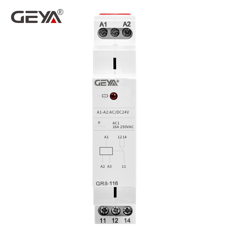 GEYA Auxiliary Relay AC/DC48V Intermediate Relay 8A/16A SPDT Module Relay DIN Rail