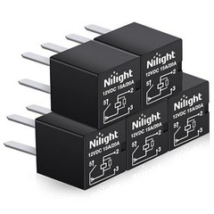 5PCS Automotive General Purpose Relay 4Pin SPNO 20A Micro Co Color: 4Pin Relay