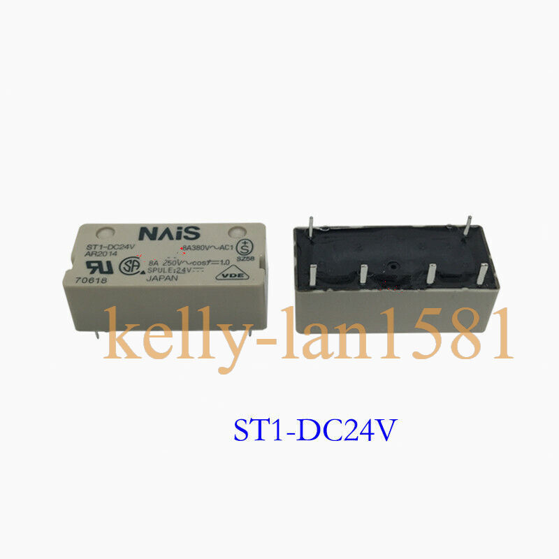 2PCS New Panasonic Power Relay ST1-DC24V AR2014 6-feet