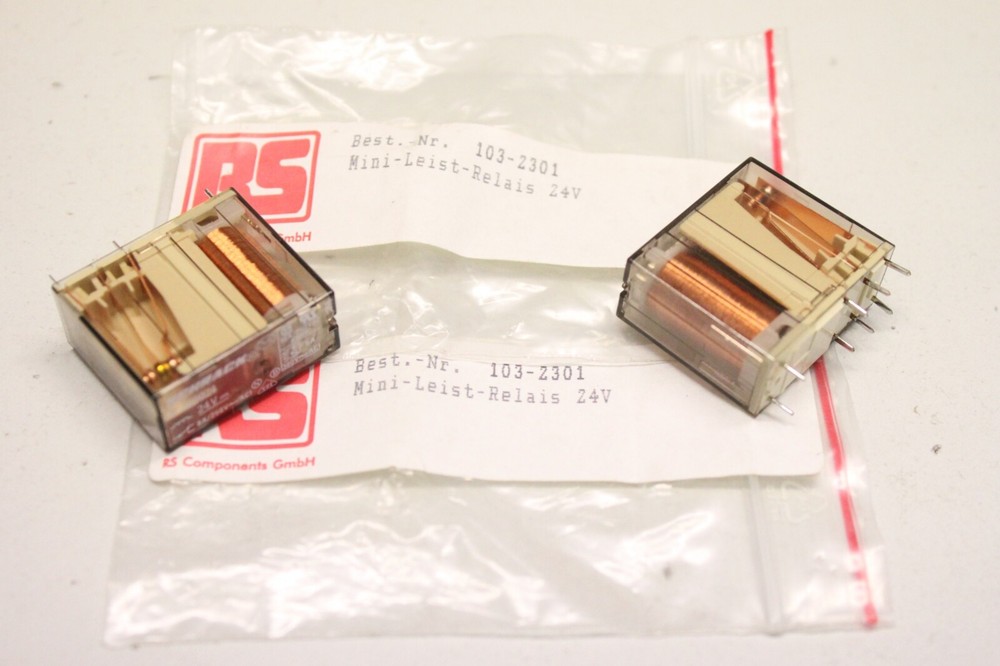 2x SCHRACK RP420024 103-2301 24V Relais Printrelais OVP