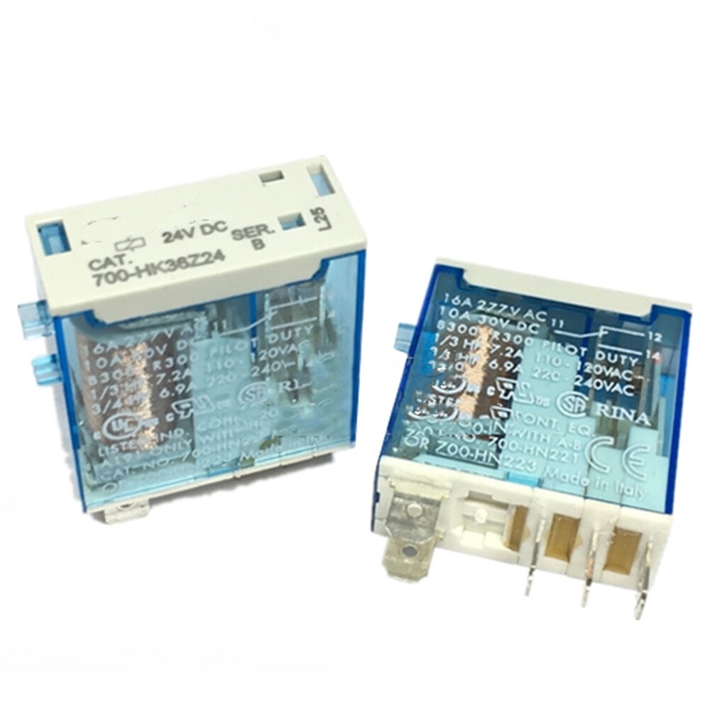 2Pcs 700-HK36Z24 24VDC Power Relay 16A 277VAC 5Pins