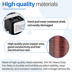 Fan Relay 24V AC Heavy Duty Single Pole SPST Isolated Switch for HVAC