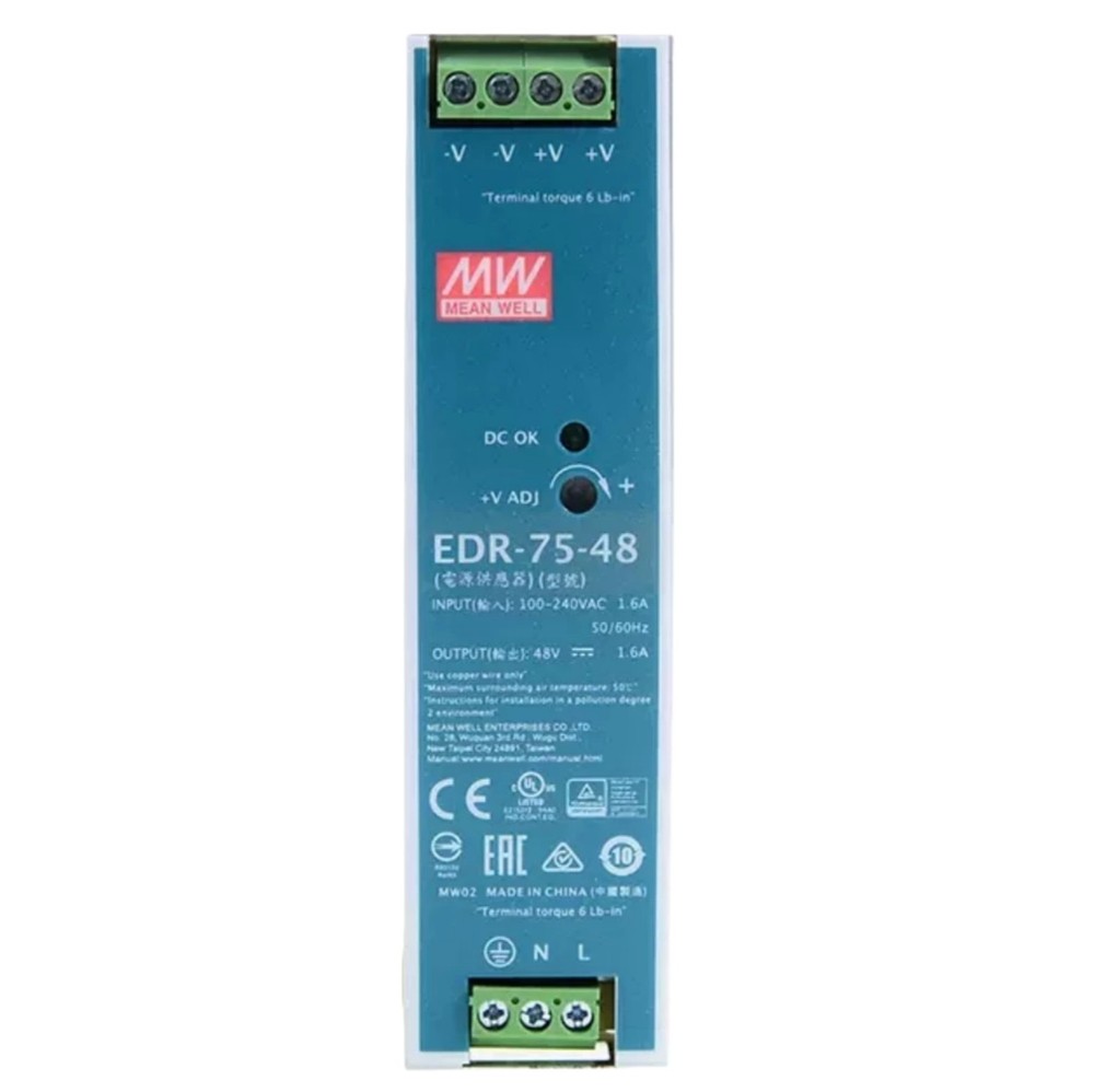 1piece EDR-75-48 48V 1.6A MW Switching power supply