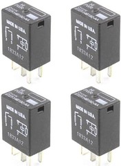 Automotive Relay Set, 4 Pieces with 12V Coil Voltage for Reliable Performance