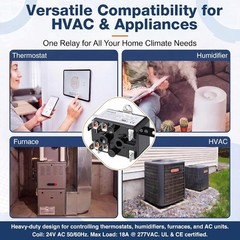 SPST 24V Fan Relay Set – 12 Amps, Waterproof Switch for Reliable HVAC Operation