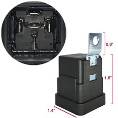 40/30AMP 12V Waterproof Relays with Diode, 5-Pin Automotive Relay Kit, 5 Pack