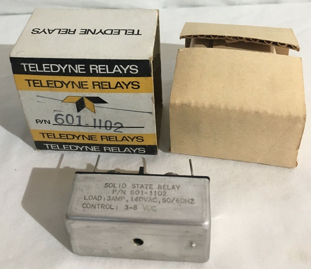 Vintage NOS Teledyne Solid State Relay 601-1102 3 AMP 140 VAC 50/60Hz 3-8 VDC