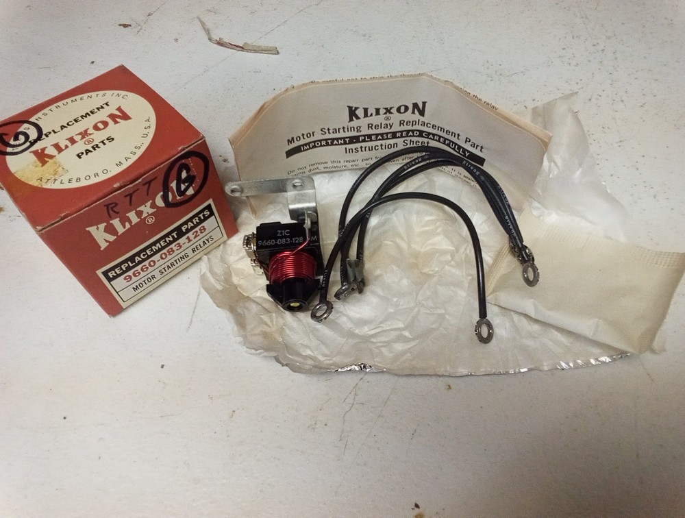 Klixon Motor Starting Relay Replacement Part 9660-083-128 (G)