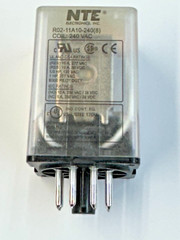 NTE Electronics R02-11A10-240 Relay, 10 Amp DPDT 240VAC 8-Pin Octal