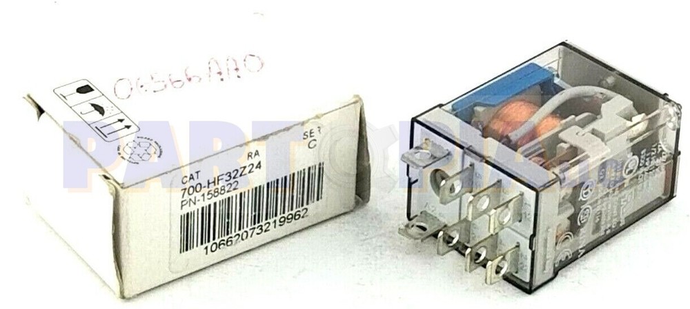Allen Bradley 700-HF32Z24 Square Base Relay, 10A, DPDT, 24VDC Coil, Series C