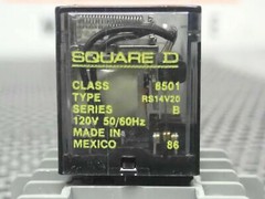 Square D 8501-RS14V20 Ser B Relay 120V 50/60Hz & 8501-NR45 Relay Socket Warranty