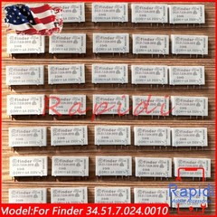 40PCS For Finder 34.51.7.024.0010 Power Relay 24VDC 6A 34.51.24VDC 5Pins SPDT US