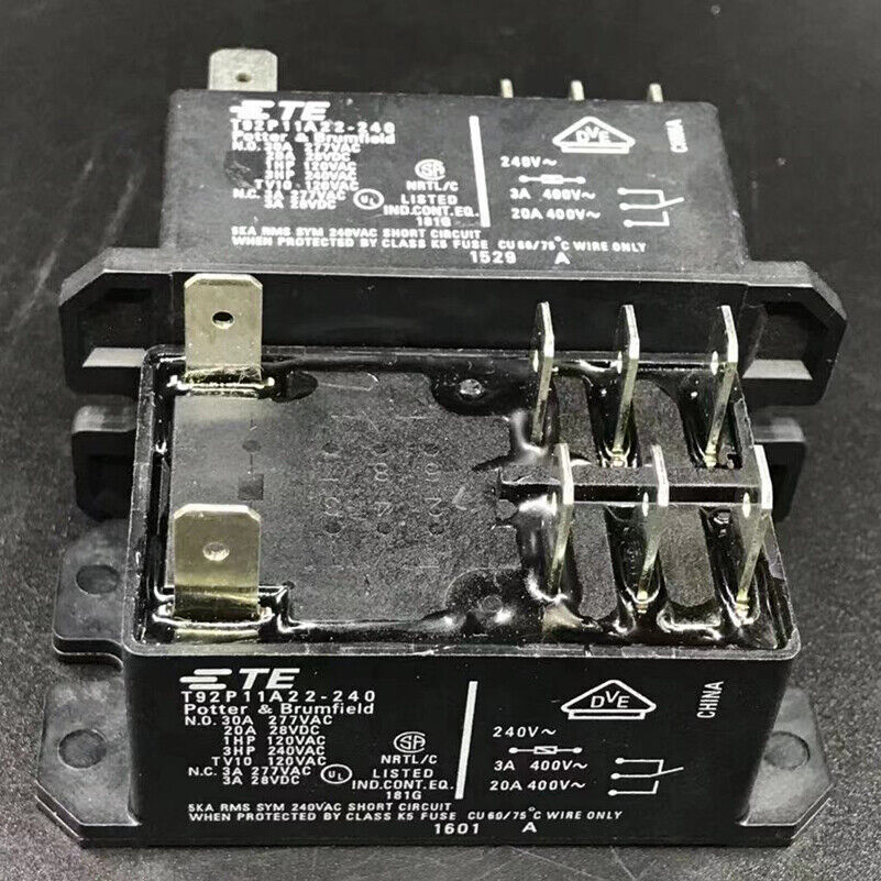 1X For Amana PTAC Relay 240VAC Coil T92P11A22-240 277VAC 30A