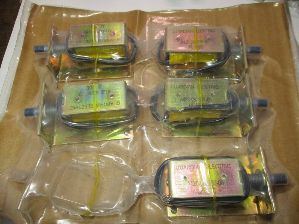 5 Guardian Electric A420-062839-00 12 VDC Relays New Sealed Plastic Package