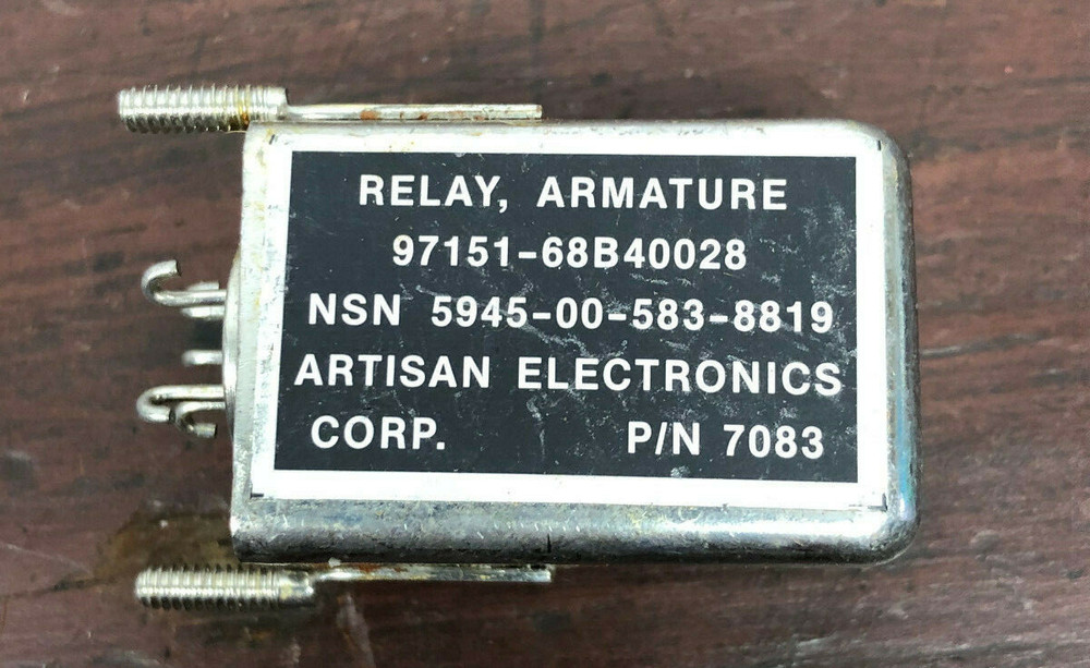 NOS Artisan Electronic Armature Relay NSN 5945-00-583-8819 97151-68B40028 #104