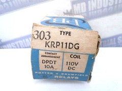 POTTER & BRUMFIELD – KRP11DG – 303 RELAY – 110VDC – DPDT – 10A – (NEW in BOX)