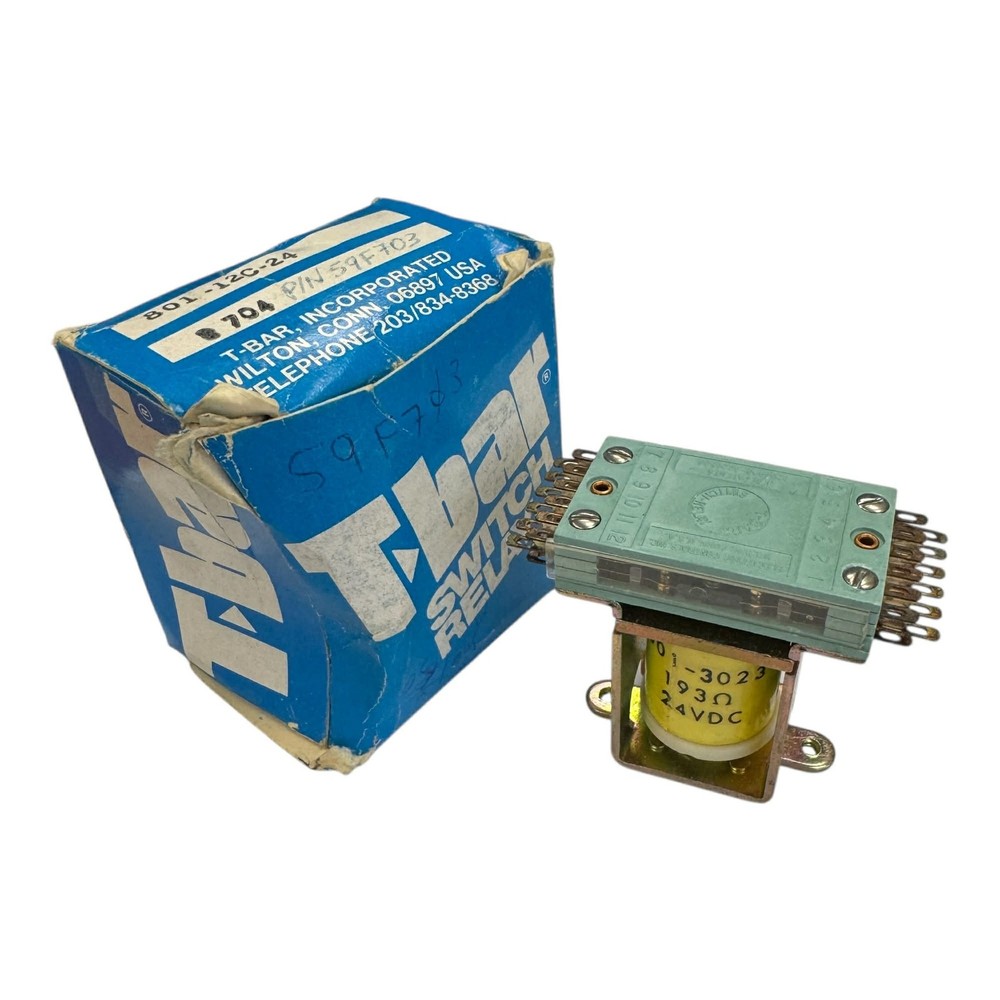801-12C-24 T-Bar Power Relay 12PDT 24VDC