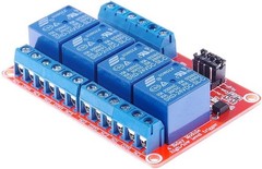 4 Channel 24V Relay Module with OPTO-Isolation Support High Low Trigger for P…