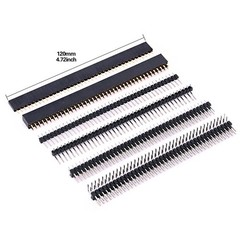 Glarks 112Pcs 2.54mm Male and Female Pin Connector Assortment Kit, 100pcs Sta…