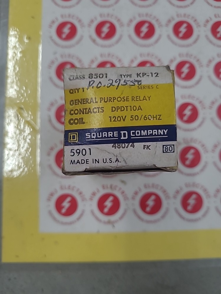 SQUARE D 8501 KP12 GENERAL PURPOSE RELAY NEW
