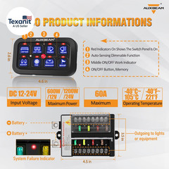 8 Gang Switch Panel BB80, Universal Circuit Control Relay System Box with Automa