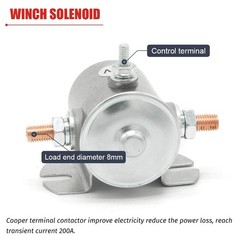 Continuous Duty Solenoid Relay 3 Terminal for Winch, Marine, Golf Cart SPST 1…