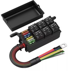 12V 4Pin Fuse Relay Box With 6 Relays &6 Way For Car Marine Boat Fuse Block US