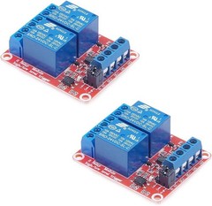 Automated 2-Pack 24V Relay Module with Isolated Optocoupler Trigger Design