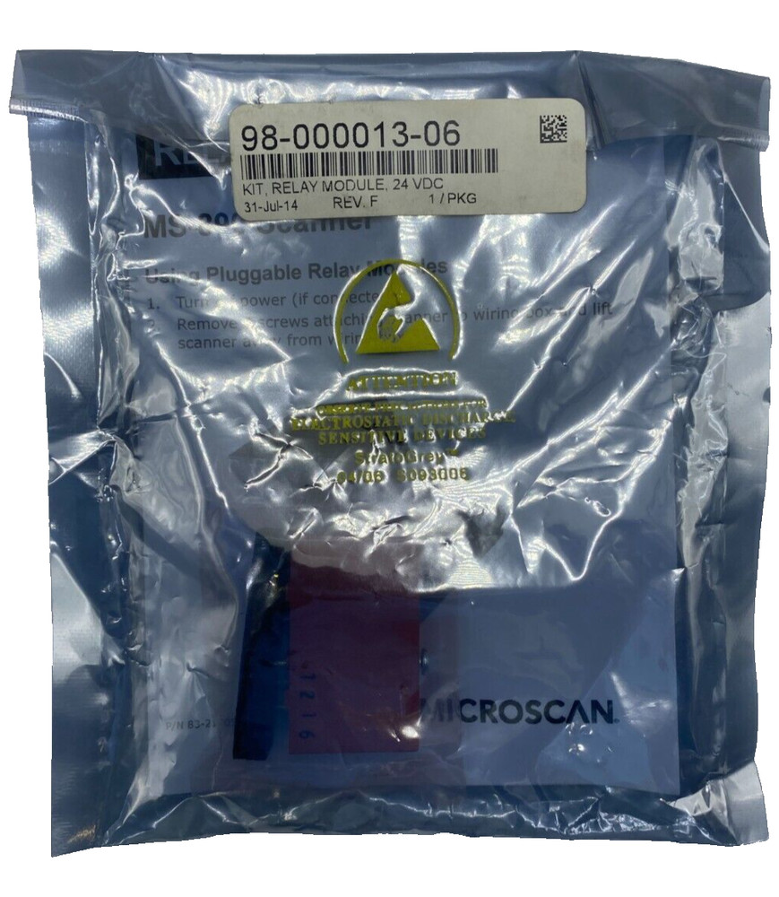 MicroScan 98-000013-06 Relay Module Kit 24VDC for MS-Connect 210 & MS-890 Scnr ✅