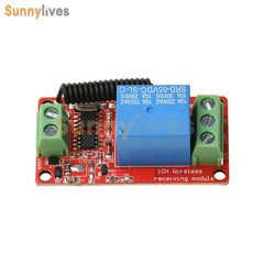 DC 5V 12V 24V Wireless Remote Control Receiver Switch Relay Module 1CH 433MHz