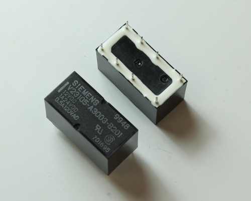 5x Miniature PC Board Relay V23105 12VDC 12V DC Coil 2A Through Hole 2 Pole DPDT