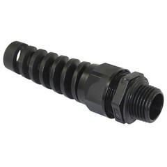 DAYTON 32J074 StrainReliefConnector, 1/2 in NPT, Black 32J074