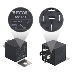 Automotive 5-Pin SPDT Relay 12V 40A 2 Pack with Interlocking Sockets Fuse Hol…