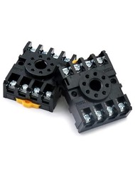 8-Pin 600V 10A Octal Relay Socket with Pressure Clamp Screw, 4-Pa Size: 4 Pack