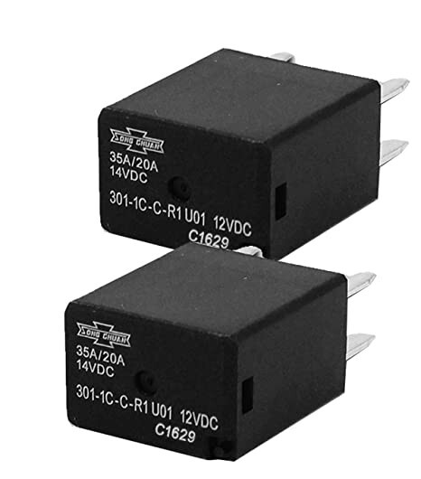 (Pack of 2) 301-1C-C-R1-U01-12VDC Song Chuan Automotive Relays SPDT 35A 12VDC