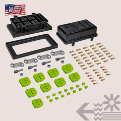 True Mods 12V DC Auto Waterproof Fuse 5-Pin Relay Box Block [6 Bosch Style Relay