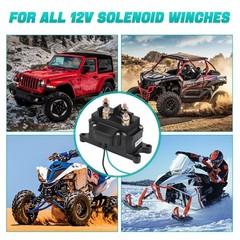 12V 250A Winch Solenoid Relay Contactor Fits 30005000 Lbs ATV UTV 4×4 Boat