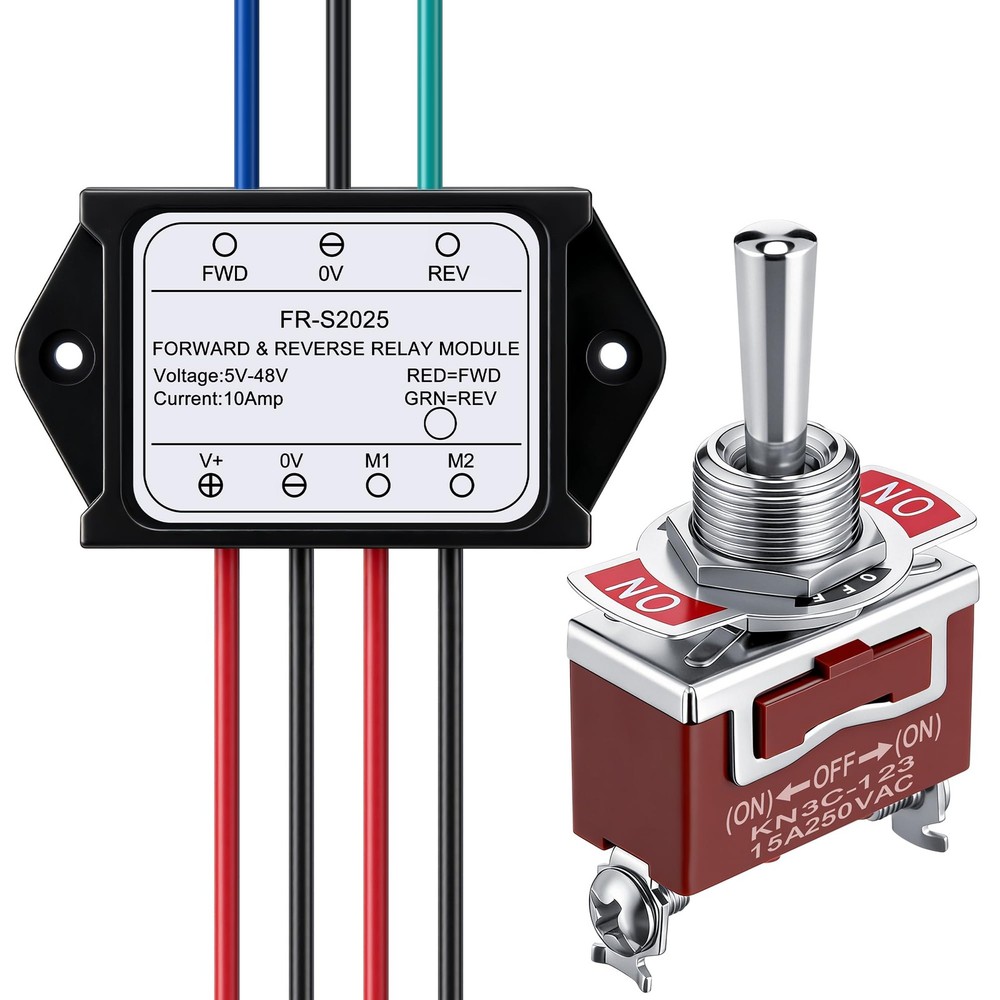 12V Forward Reverse Relay Module 3Way Momentary Toggle Switch 10A DC Motor