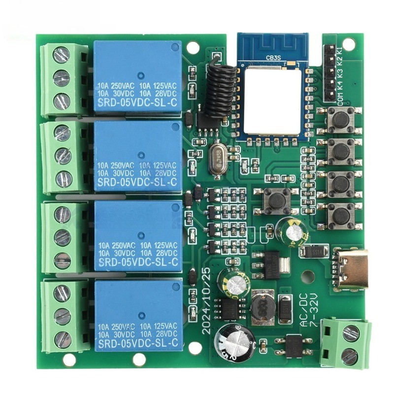 4 Channel Relay Switch Module Tuya Smart WIFI Remote Control Relay 2.4GHz 433MHz