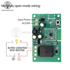AC220V 1/2/3 Channel WIFI Smart Switch Relay Module Jog Self Locking Interlock