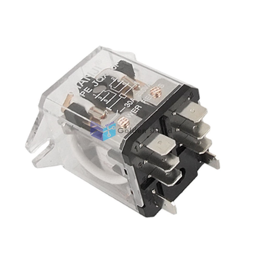 JQX-30F Plug-in Type Coil 30A 250V AC Power Relay DPDT 8 pins 12V DC✦Kd