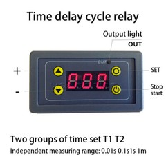 DC5/12/24V AC110-220V Delay Time Relay Module Timing Delay Cycle Switch Timer