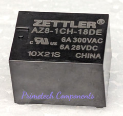 (2 pc) American Zettler AZ8-1CH-18DE Relay 18VDC 6A 300VAC 5-Pin Spa Relay